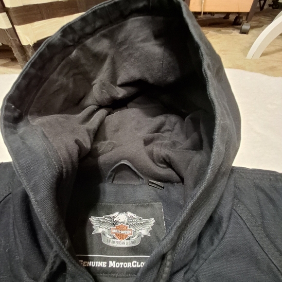 Harley Davidson 97429 Grind Hooded Workwear Black Casual Jacket  Men Size 3XL - Picture 9 of 16